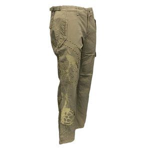 Women's Designer Raw7 Tan Embellished Chinos